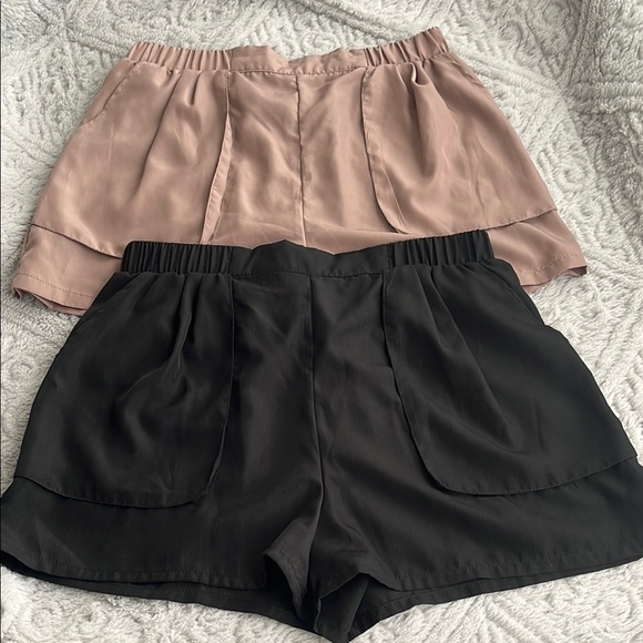 Mossimo Supply Co. Pants - MOSSIMO TARGET Y2K Women's Black and Tan trouser Short set M minimalist capsule